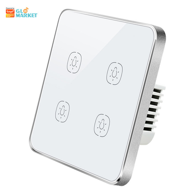 Glomarket Smart Wall Switch EU Standard 1/2/3/4 Gang Tuya Wifi ভয়েস কন্ট্রোল
