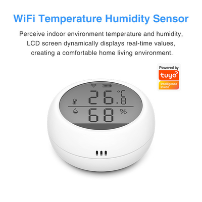 Tuya WIFI তাপমাত্রা আর্দ্রতা সেন্সর ইন্ডোর স্মার্ট রিমোট কন্ট্রোল LCD ডিসপ্লে সহ
