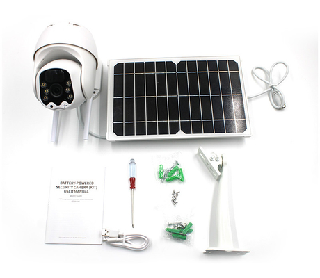 Glomarket Solar PTZ Camera Wifi Built-In Speaker 2MP Life Low Power Smart Battery Wireless Camera System For Home