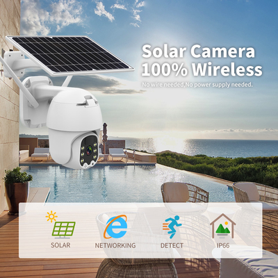 Glomarket Solar PTZ Camera Wifi Built-In Speaker 2MP Life Low Power Smart Battery Wireless Camera System For Home