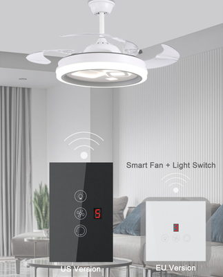 Glomarket Tuya Wifi স্মার্ট ফ্যান সুইচ ভয়েস কন্ট্রোল ফ্যানের গতি/লাইট অন অফের জন্য