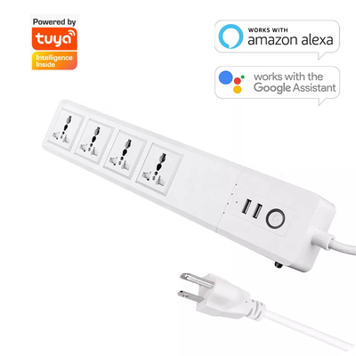 Tuya Wifi স্মার্ট পাওয়ার স্ট্রিপ সকেট UK EU US টাইপ 4 AC 4 USB 1.5m এক্সটেনশন কেবল সকেট