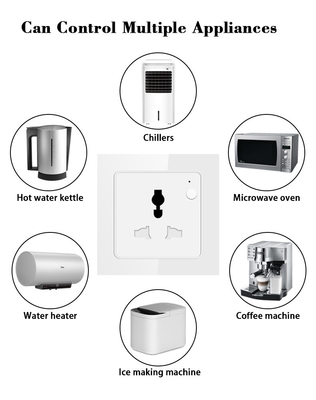 Glomarket Tuya Smart Socket 16A হোম অটোমেশন ওয়াইফাই স্মার্ট ওয়াল আউটলেট