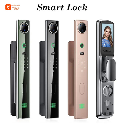 4200mah বড় লিথিয়াম ব্যাটারি স্মার্ট দরজা লক সঙ্গে বিড়াল চোখ নজরদারি ক্যামেরা