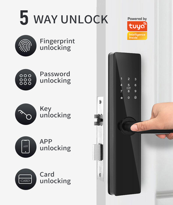 Glomarket Tuya TTlock ফিঙ্গারপ্রিন্ট ডিজিটাল পাসওয়ার্ড অ্যাপার্টমেন্ট হোম রুম Cerraduras Intelligentes সিকিউরিটি স্মার্ট কাঠের দরজা লক