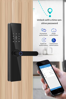 Glomarket Tuya TTlock ফিঙ্গারপ্রিন্ট ডিজিটাল পাসওয়ার্ড অ্যাপার্টমেন্ট হোম রুম Cerraduras Intelligentes সিকিউরিটি স্মার্ট কাঠের দরজা লক