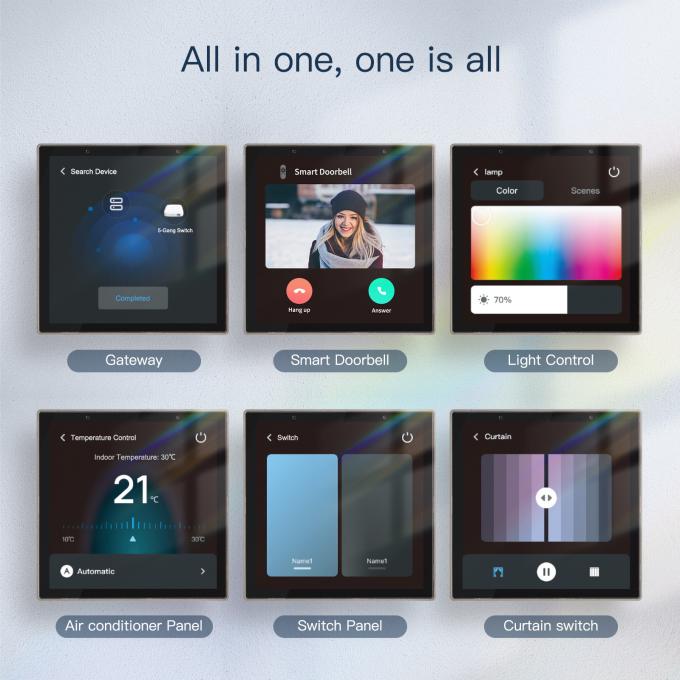 গ্লোমার্কেট তুয়া স্মার্ট ৪ ইঞ্চি মাল্টি-ফাংশনাল টাচ স্ক্রিন কন্ট্রোল প্যানেল আলেক্সা ভয়েস জিগবি সেন্ট্রাল কন্ট্রোল 0